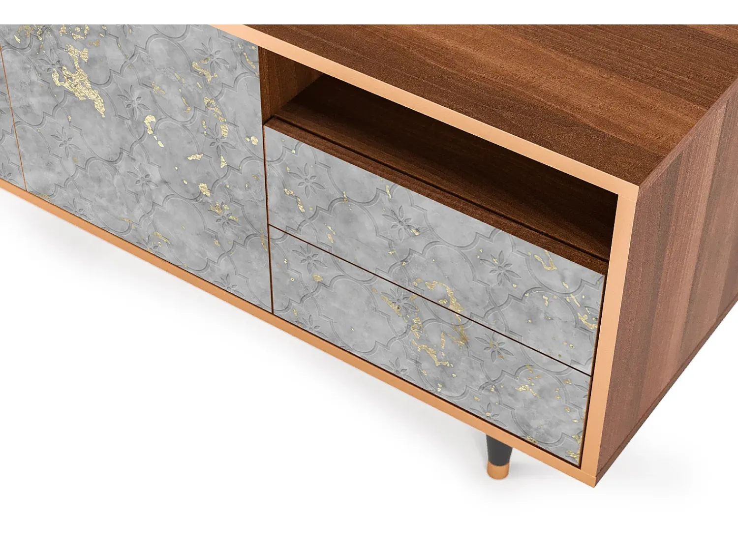 Mueble de TV - 125х56х41 cm - T7 - Mariana Trench, Nogueira^ Móvel De Tv