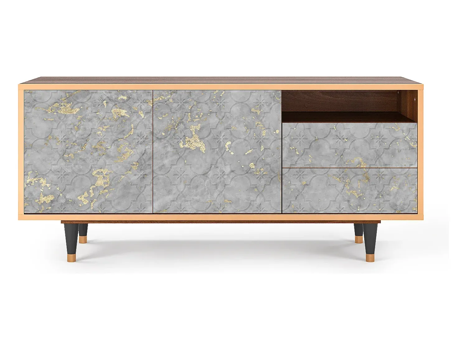 Mueble de TV - 125х56х41 cm - T7 - Mariana Trench, Nogueira^ Móvel De Tv