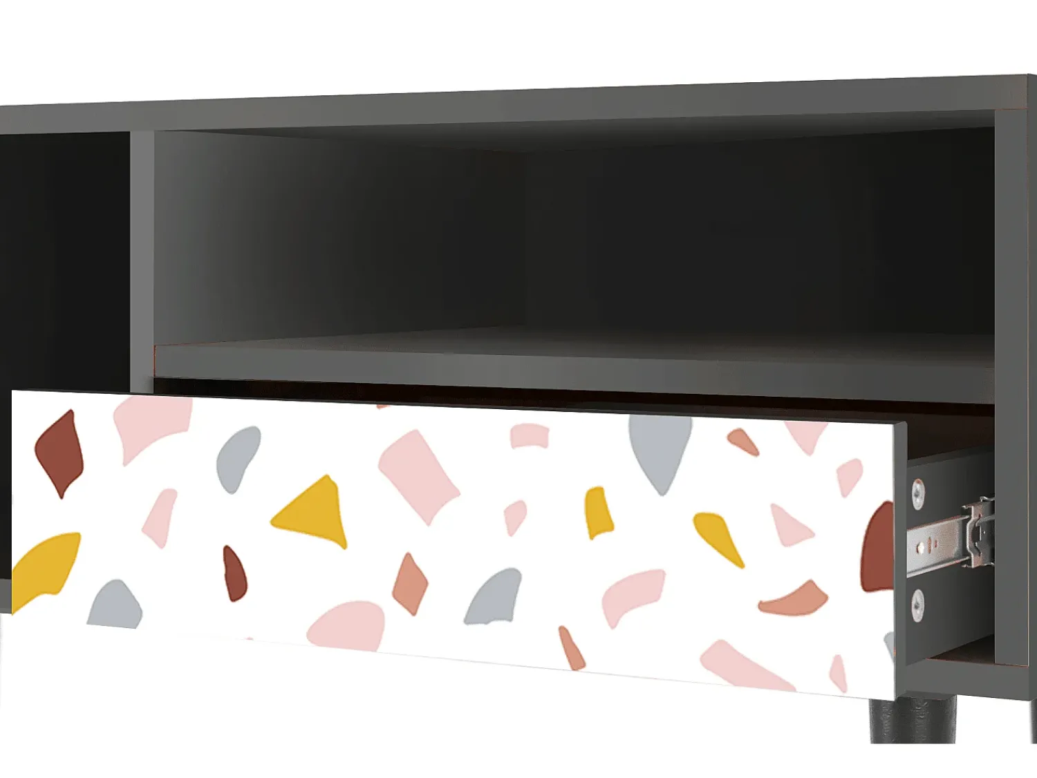 Mueble de TV - 115х59х48 cm - T3 - Marmelade Cheese, Antracite^ Móvel De Tv