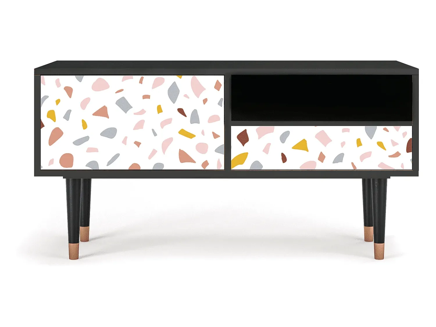 Mueble de TV - 115х59х48 cm - T3 - Marmelade Cheese, Antracite^ Móvel De Tv