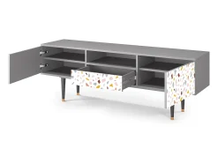 Móvel De Tv* Mueble de TV - 170х59х41 cm - T6 - Marmelade Cheese, Cinza Cinzento