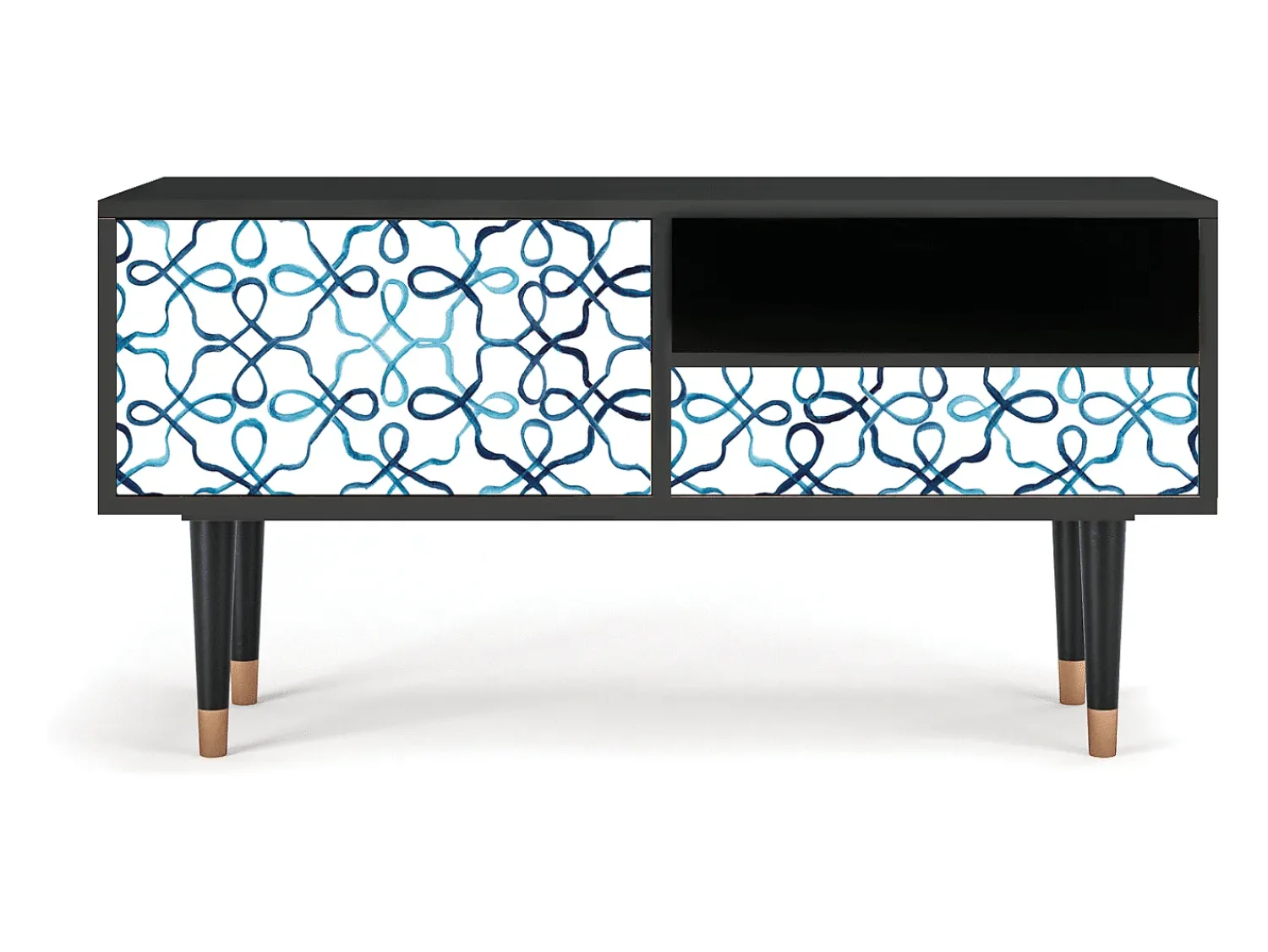 Mueble de TV - 115х59х48 cm - T3 - Marine Strings, Antracite^ Móvel De Tv