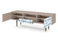 Móvel De Tv* Mueble de TV - 170х59х41 cm - T6 - Marine Strings, Latte Bege