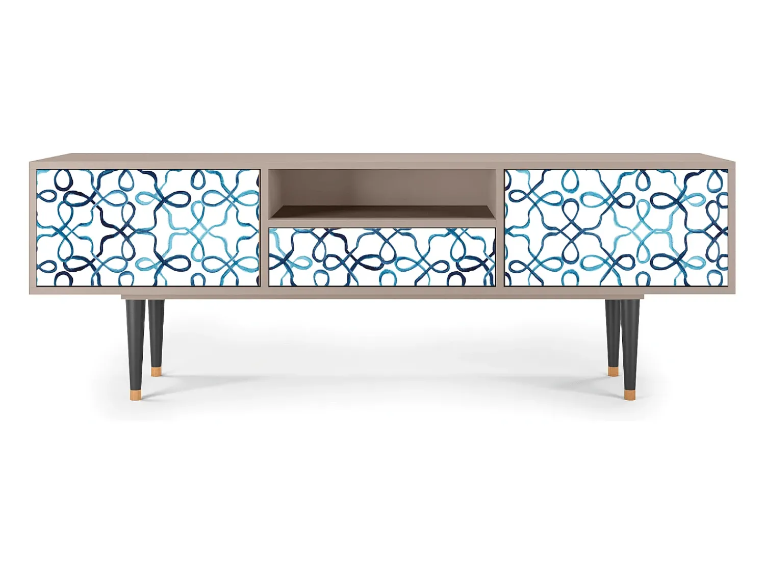 Móvel De Tv* Mueble de TV - 170х59х41 cm - T6 - Marine Strings, Latte Bege