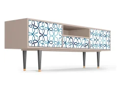 Móvel De Tv* Mueble de TV - 170х59х41 cm - T6 - Marine Strings, Latte Bege