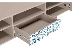 Móvel De Tv* Mueble de TV - 170х59х41 cm - T6 - Marine Strings, Latte Bege