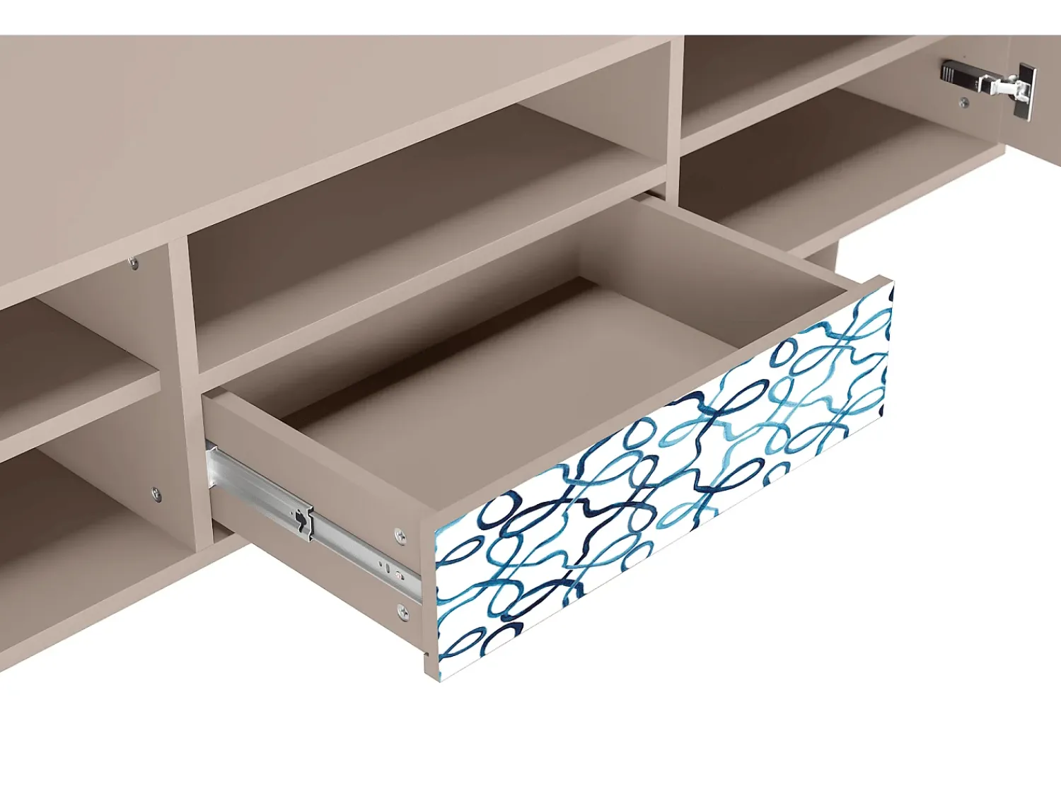 Móvel De Tv* Mueble de TV - 170х59х41 cm - T6 - Marine Strings, Latte Bege
