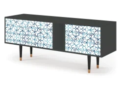 New Mueble de TV - 170х69х48 cm - T1 - Marine Strings, Antracite Cinza antracite