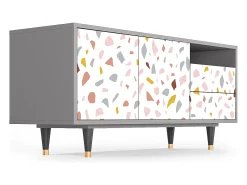 Online Mueble de TV - 125х56х41 cm - T7 - Marmelade Cheese, Cinza Cinzento