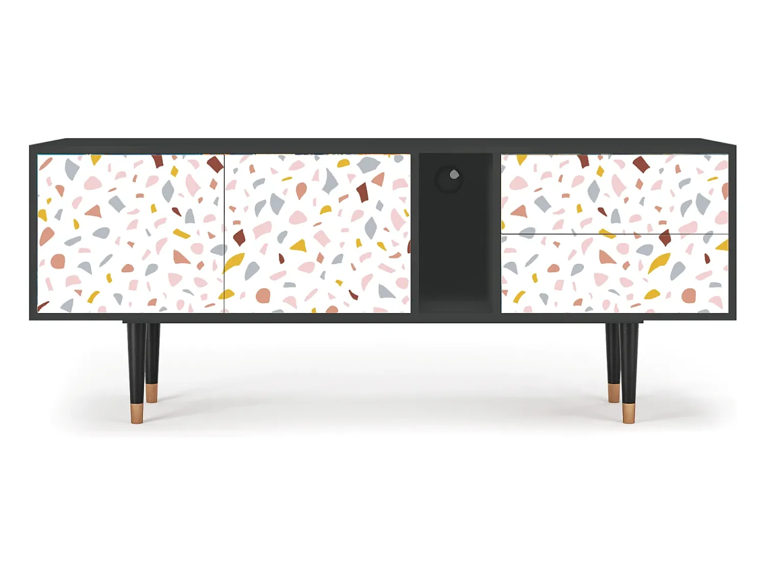 Discount Mueble de TV - 170х69х48 cm - T1 - Marmelade Cheese, Antracite Cinza antracite
