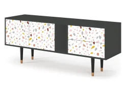 Discount Mueble de TV - 170х69х48 cm - T1 - Marmelade Cheese, Antracite Cinza antracite