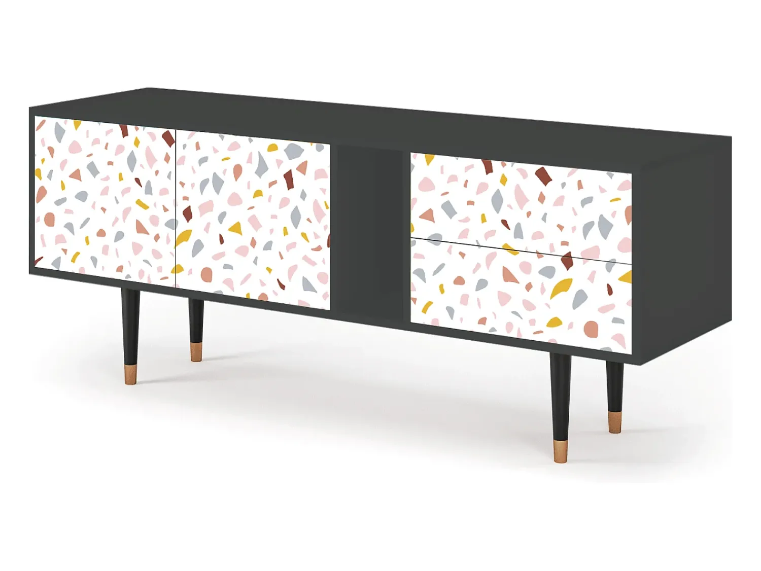Discount Mueble de TV - 170х69х48 cm - T1 - Marmelade Cheese, Antracite Cinza antracite