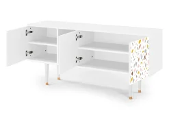 Mueble de TV - 150х69х41 cm - T5 - Marmelade Cheese, Branco Bege