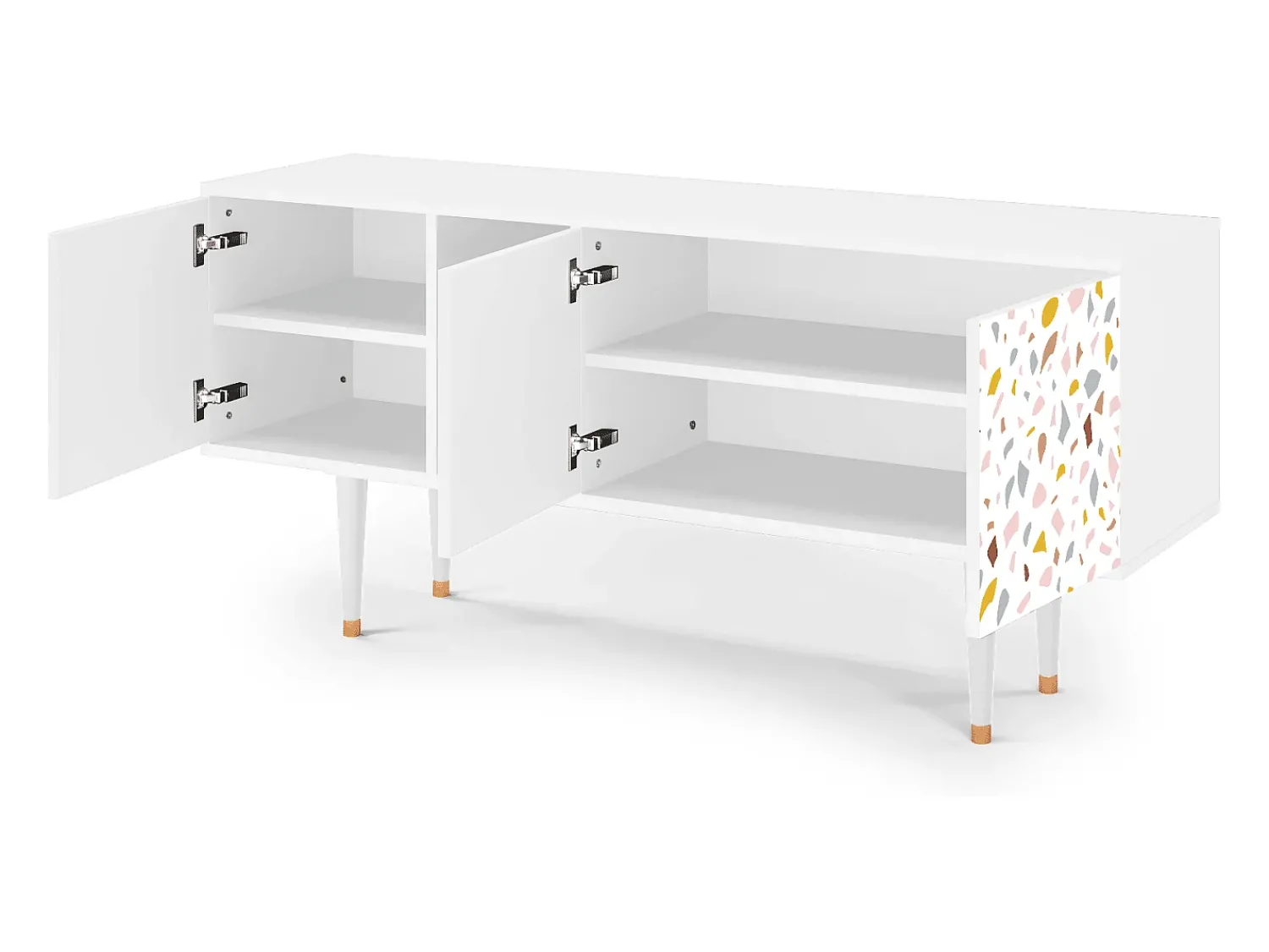 Mueble de TV - 150х69х41 cm - T5 - Marmelade Cheese, Branco Bege