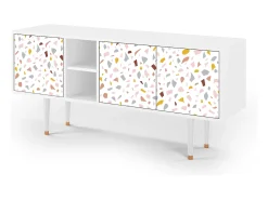 Mueble de TV - 150х69х41 cm - T5 - Marmelade Cheese, Branco Bege