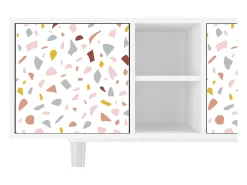 Mueble de TV - 150х69х41 cm - T5 - Marmelade Cheese, Branco Bege
