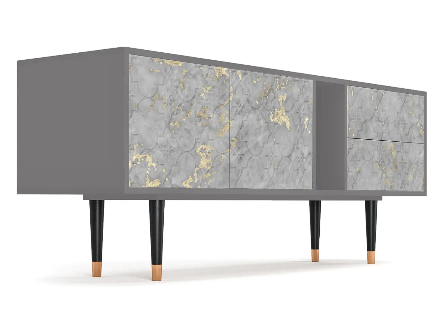 Mueble de TV - 170х69х48 cm - T1 - Mariana Trench, Cinza^ Móvel De Tv