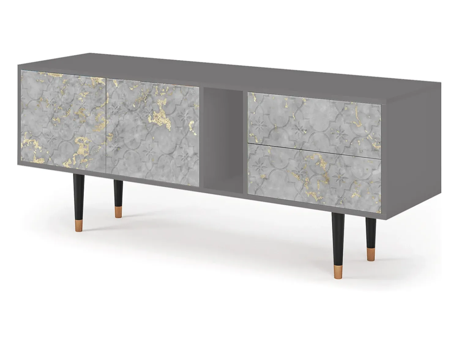 Mueble de TV - 170х69х48 cm - T1 - Mariana Trench, Cinza^ Móvel De Tv