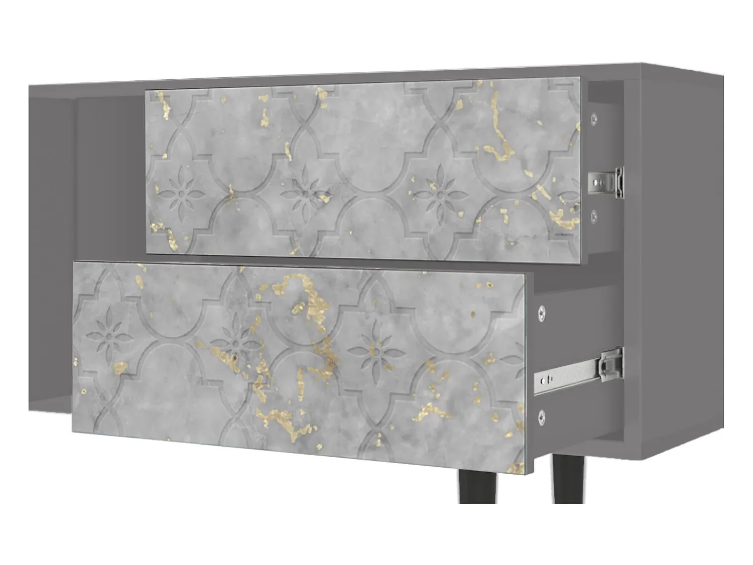 Mueble de TV - 170х69х48 cm - T1 - Mariana Trench, Cinza^ Móvel De Tv
