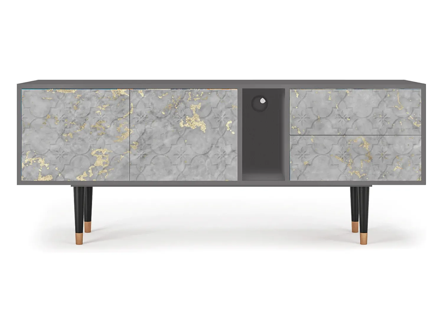 Mueble de TV - 170х69х48 cm - T1 - Mariana Trench, Cinza^ Móvel De Tv