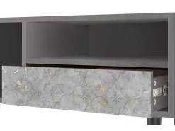 Móvel De Tv* Mueble de TV - 115х59х48 cm - T3 - Mariana Trench, Cinza Cinzento