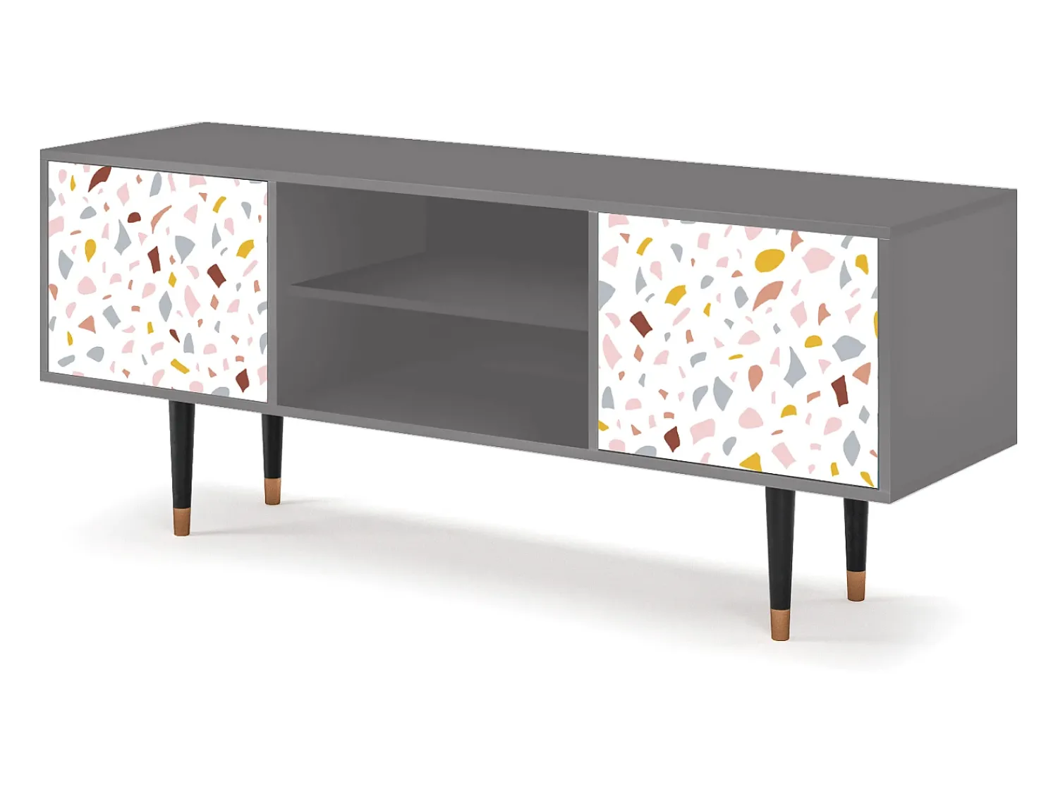 Mueble de TV - 170х69х48 cm - T2 - Marmelade Cheese, Cinza^ Móvel De Tv