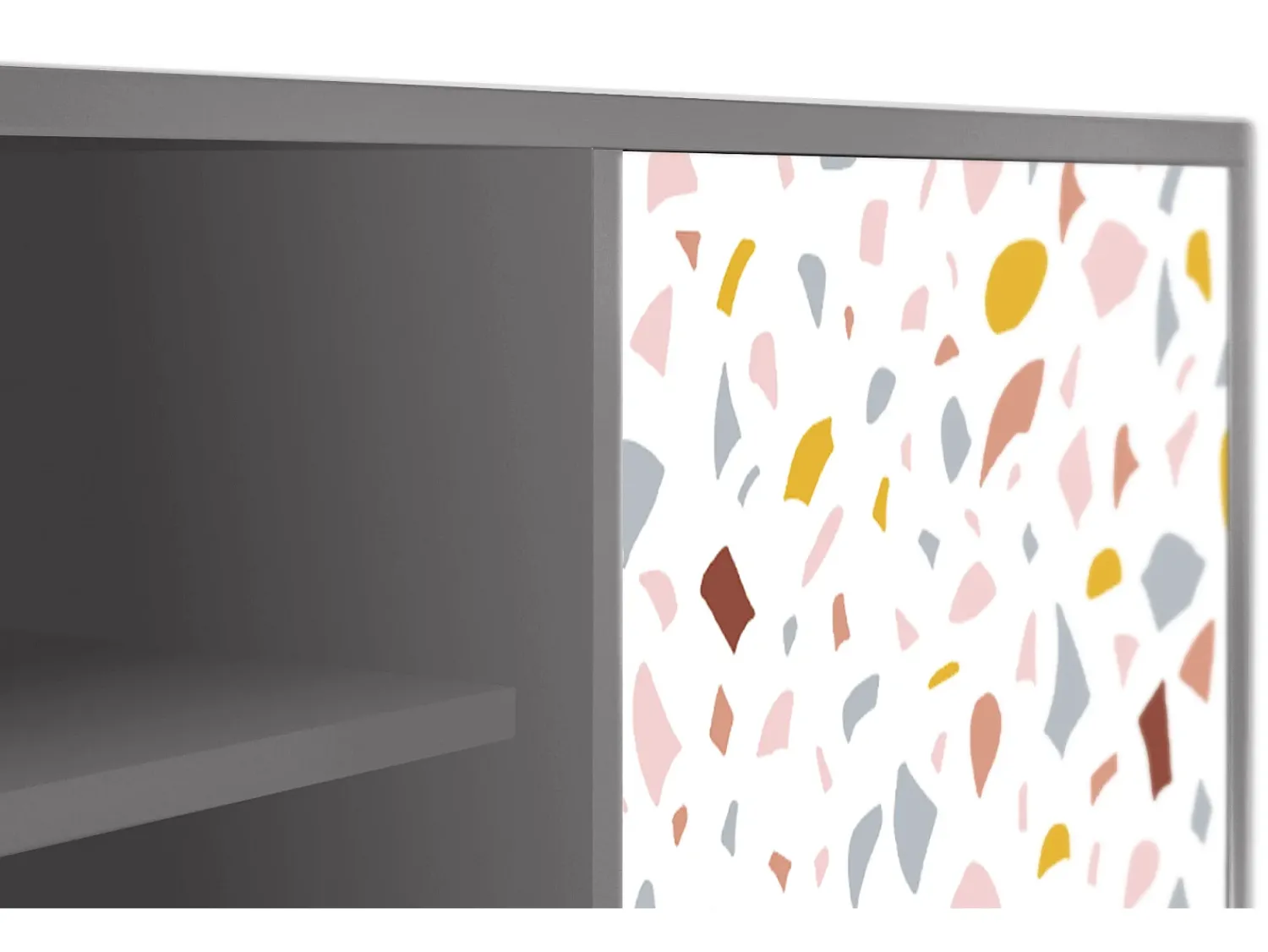 Mueble de TV - 170х69х48 cm - T2 - Marmelade Cheese, Cinza^ Móvel De Tv