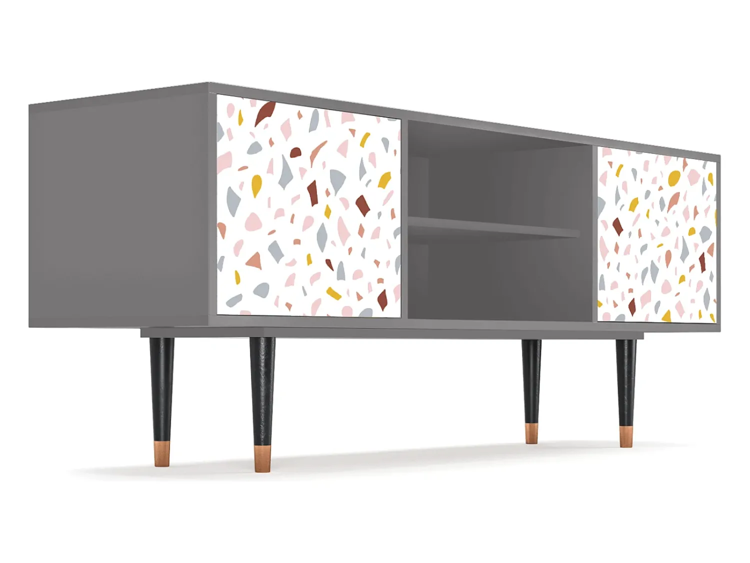 Mueble de TV - 170х69х48 cm - T2 - Marmelade Cheese, Cinza^ Móvel De Tv