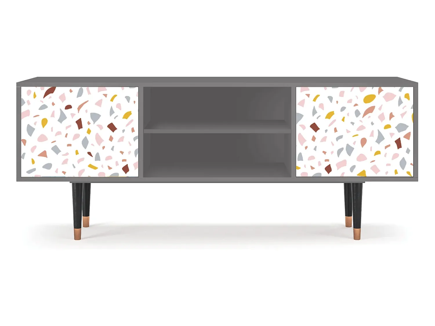 Mueble de TV - 170х69х48 cm - T2 - Marmelade Cheese, Cinza^ Móvel De Tv