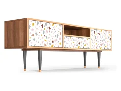 Móvel De Tv* Mueble de TV - 170х59х41 cm - T6 - Marmelade Cheese, Nogueira Castanho