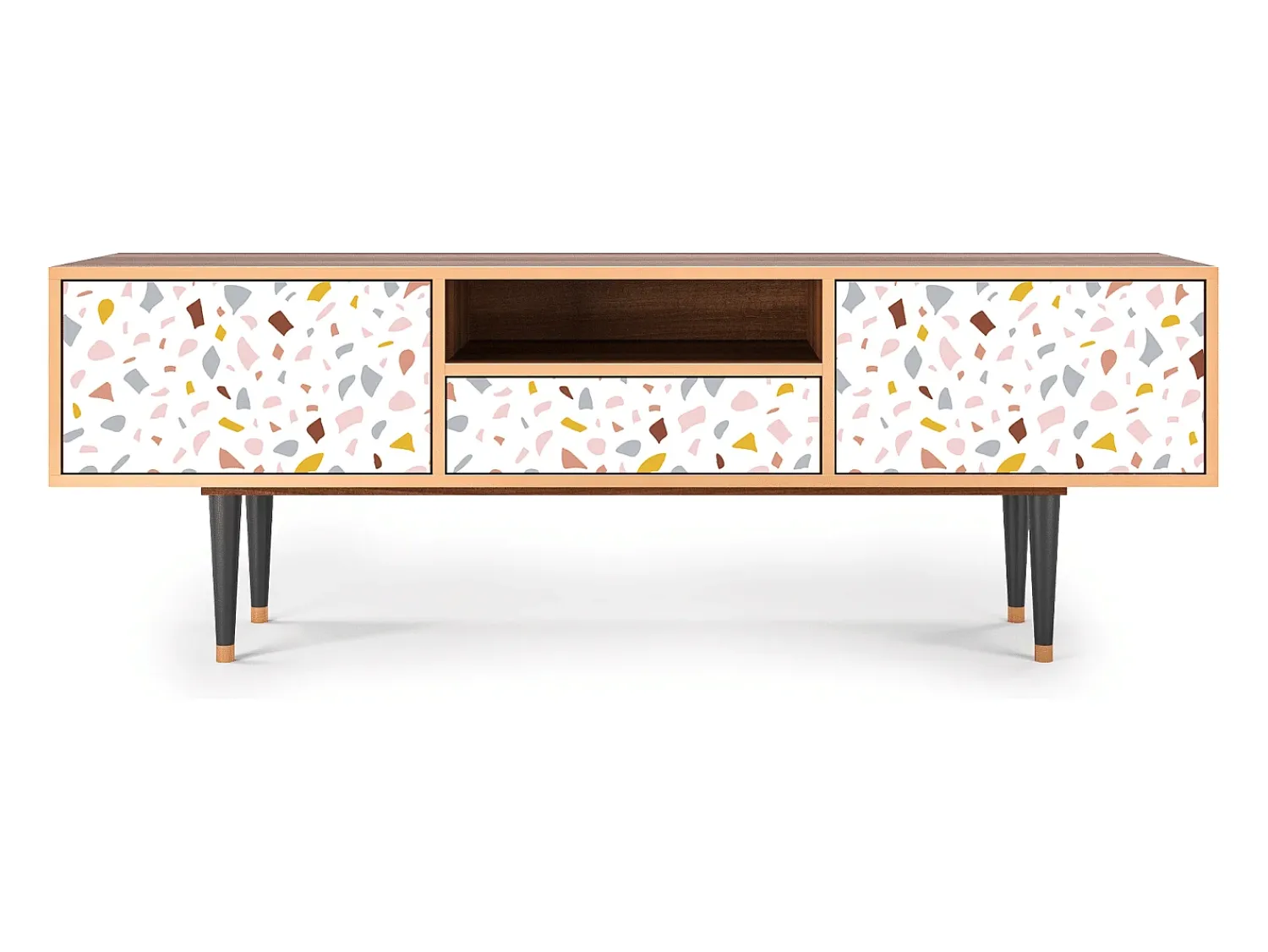 Móvel De Tv* Mueble de TV - 170х59х41 cm - T6 - Marmelade Cheese, Nogueira Castanho
