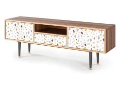 Móvel De Tv* Mueble de TV - 170х59х41 cm - T6 - Marmelade Cheese, Nogueira Castanho