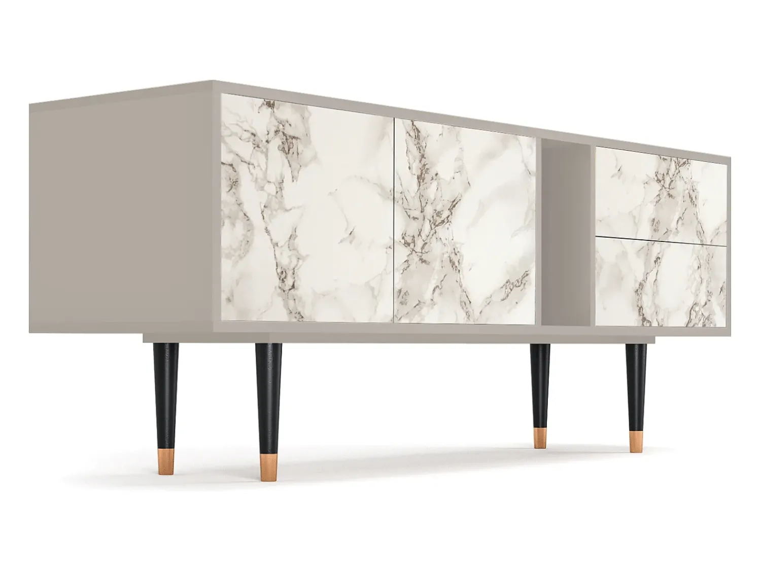 Mueble de TV - 170х69х48 cm - T1 - Milk Marble, Areia^ Móvel De Tv