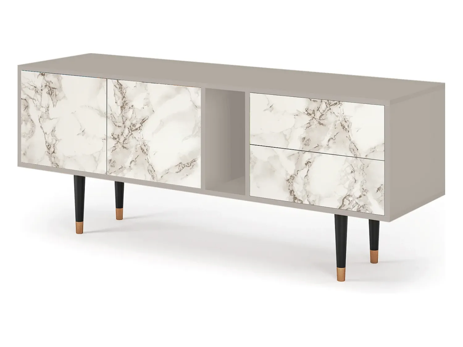 Mueble de TV - 170х69х48 cm - T1 - Milk Marble, Areia^ Móvel De Tv