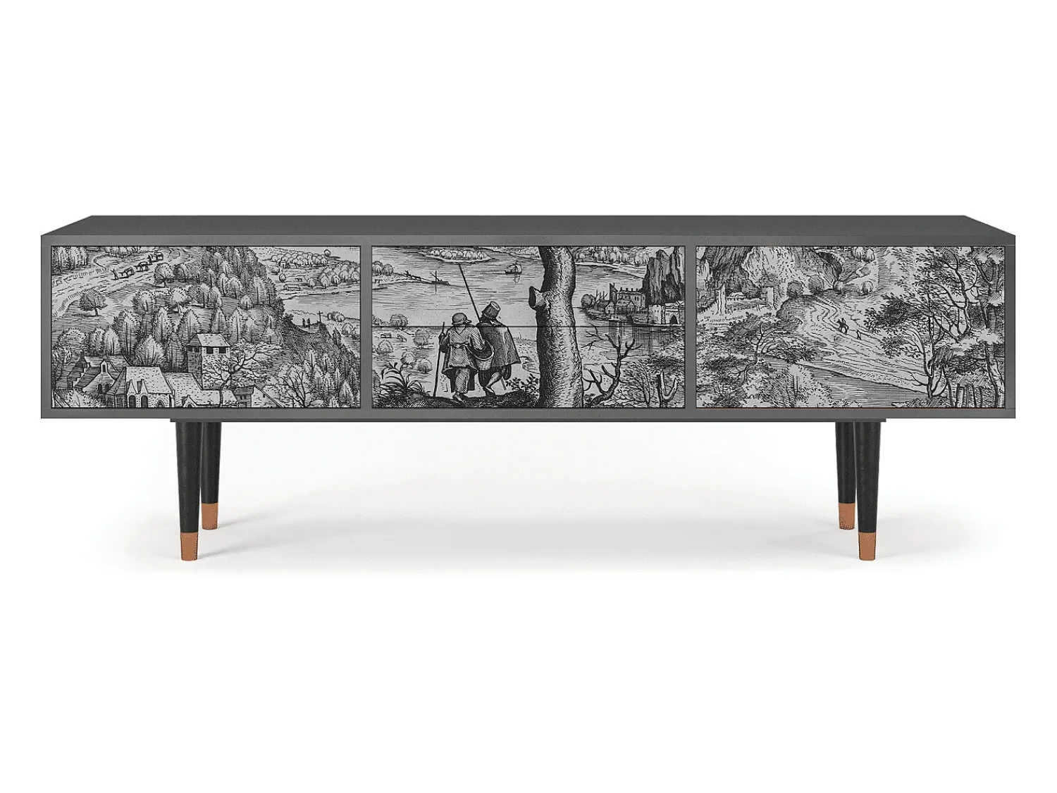 Online Mueble de TV - 170х59х48 cm - T4 - Milites Requiescentes, Antracite Cinza antracite