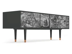 Online Mueble de TV - 170х59х48 cm - T4 - Milites Requiescentes, Antracite Cinza antracite