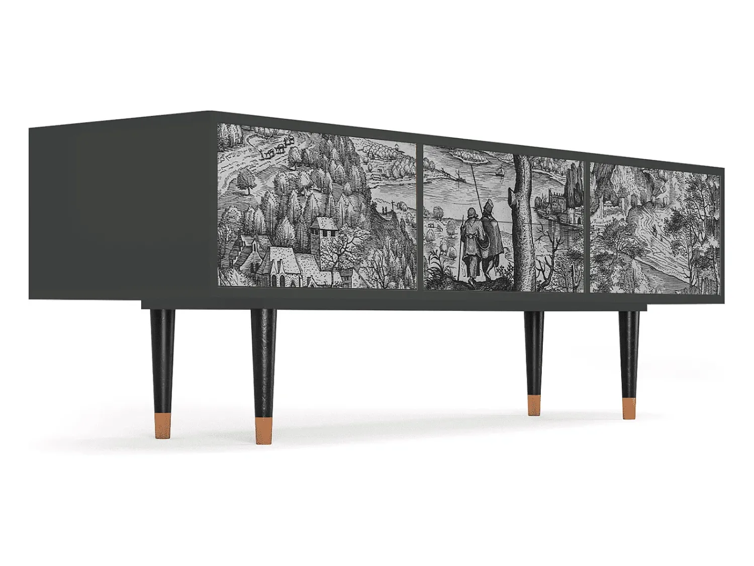 Online Mueble de TV - 170х59х48 cm - T4 - Milites Requiescentes, Antracite Cinza antracite