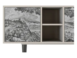 Móvel De Tv| Mueble de TV - 150х69х41 cm - T5 - Milites Requiescentes, Areia Bege