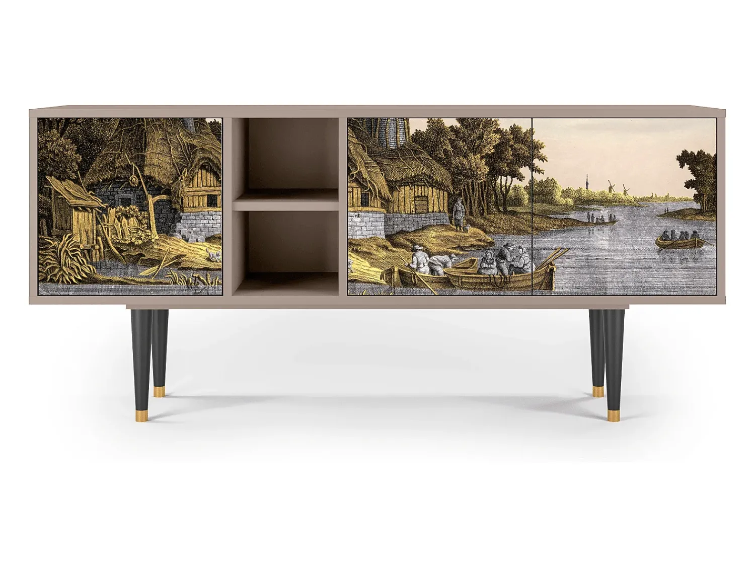 Mueble de TV - 150х69х41 cm - T5 - Mill along a River, Areia^ Móvel De Tv