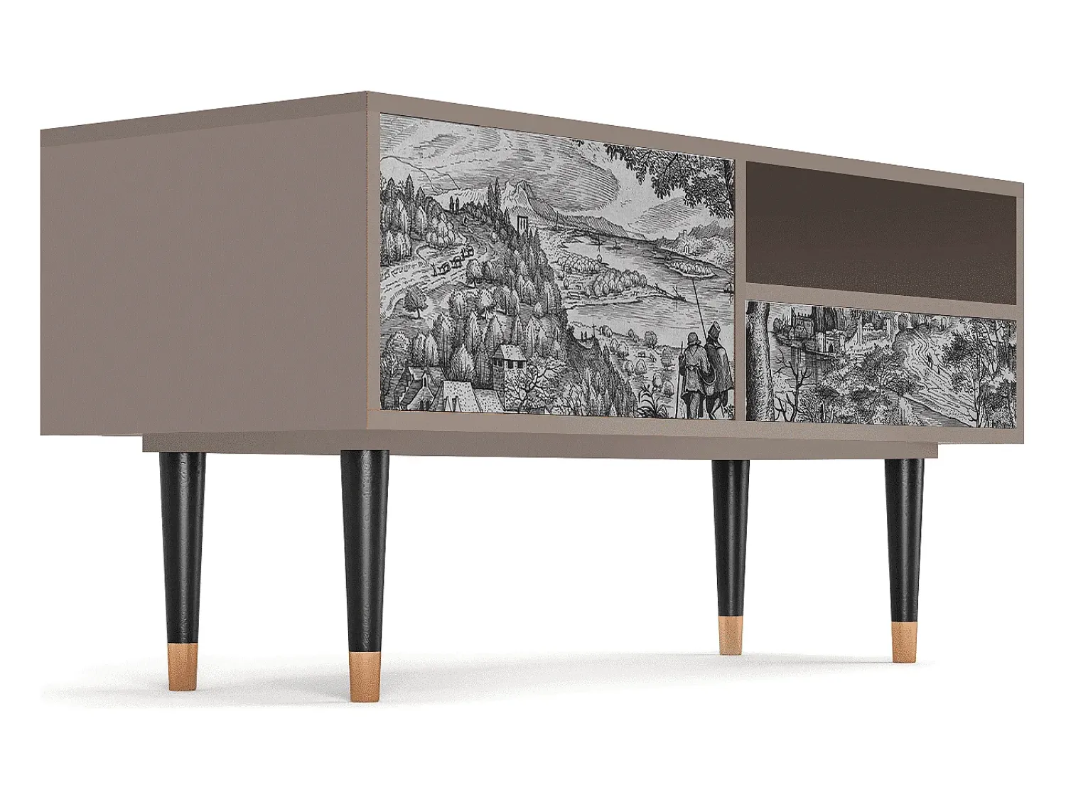 Mueble de TV - 115х59х48 cm - T3 - Milites Requiescentes, Latte^ Móvel De Tv