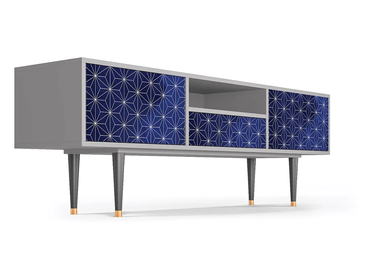 Mueble de TV - 170х59х41 cm - T6 - Milky Way, Cinza Cinzento