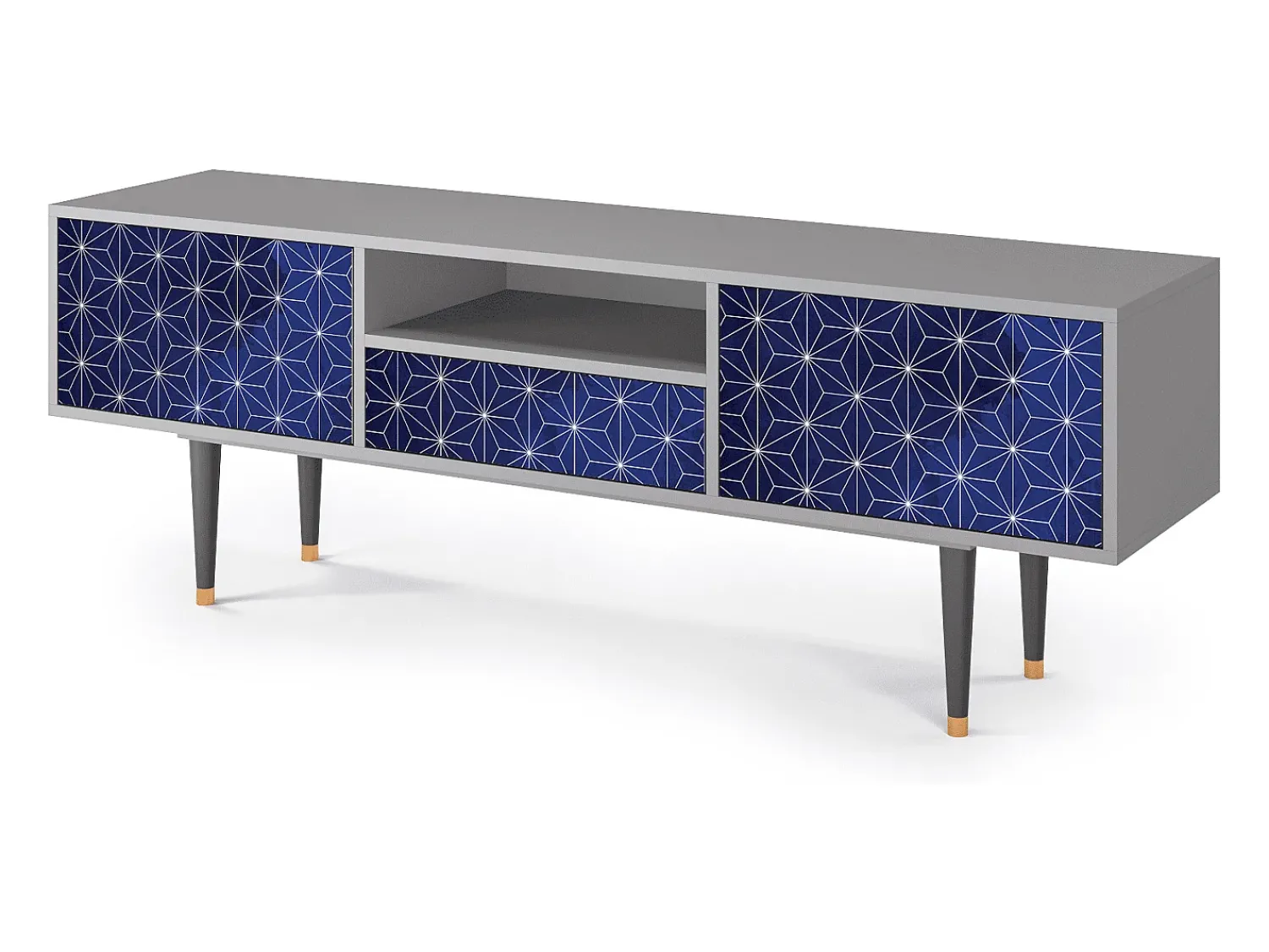 Mueble de TV - 170х59х41 cm - T6 - Milky Way, Cinza Cinzento