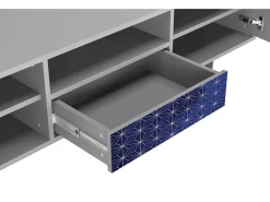 Mueble de TV - 170х59х41 cm - T6 - Milky Way, Cinza Cinzento