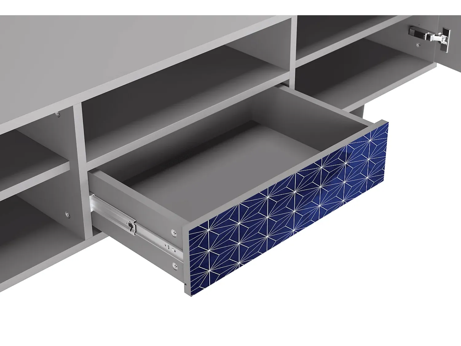 Mueble de TV - 170х59х41 cm - T6 - Milky Way, Cinza Cinzento