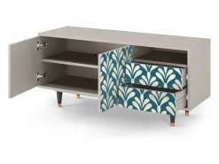 Discount Mueble de TV - 125х56х41 cm - T7 - Milky Tears, Areia Bege