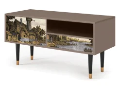 Móvel De Tv* Mueble de TV - 115х59х48 cm - T3 - Mill along a River, Latte Bege