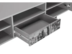 Mueble de TV - 170х59х41 cm - T6 - Milites Requiescentes, Cinza^ Móvel De Tv