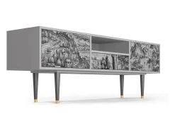 Mueble de TV - 170х59х41 cm - T6 - Milites Requiescentes, Cinza^ Móvel De Tv