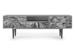 Mueble de TV - 170х59х41 cm - T6 - Milites Requiescentes, Cinza^ Móvel De Tv