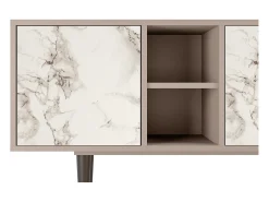 Mueble de TV - 150х69х41 cm - T5 - Milk Marble, Latte^ Móvel De Tv
